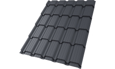 Профиль волновой "Квадро профи (Верховье)" ("Quadro Profi") v01 0,45 PE RAL 7024 мокрый асфальт