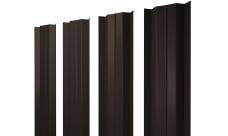 Штакетник М-образный B с прямым резом 0,5 PurPro RR 32 темно-коричневый