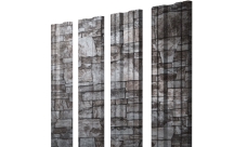 Штакетник Твин с прямым резом Grand Line 0,45 Принт Элит Fine Stone ТвинColor