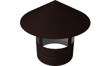 Дымник на трубу круглый d120 0,5 Satin с пленкой RAL 8017 шоколад