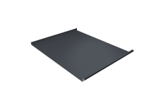 Фальц двойной стоячий Grand Line 0,5 Satin с пленкой на замках RAL 7024 мокрый асфальт