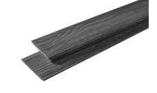 Фиброцементный сайдинг Фибратек Клик Сибирская лиственница 3000x190x10мм серый, под покраску