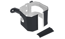 Кронштейн трубы на дерево прямоугольный Vortex Matt RAL 7024