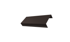 Ламель обратная стартовая/финишная забора жалюзи Texas 53мм для калиток и ворот (с заполнением ламелями 125) 0,45 Drap-double TX RAL 9005 черный