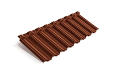 Лист композитной черепицы Metrotile MetroClassic терракотовый