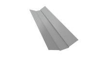 Планка ендовы верхней 95х80х95 Grand Line 0,45 PE с пленкой RAL 9006 бело-алюминиевый (2м)