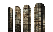 Штакетник П-образный A фигурный 0,45 Print Elite Fine Stone TwinColor
