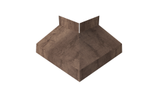 Угол отлива внешний 70 Grand Line 0,45 Print Premium с пленкой Almond Wood Fresh