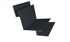 Угол внутренний сложный 90 градусов 0,45 Drap-double TX RAL 7024 мокрый асфальт (2м)