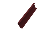 Декоративная накладка на столб универсальная 62х55 для забора жалюзи 0,45 PE-Double RAL 3005 красное вино (2,5м)