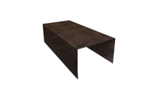 Крышка для забора из сайдинга (Блок-хаус new) 0,45 Print-double Elite Antique Wood (2,5м)