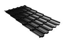 Металлочерепица "Квинта плюс3D" ("Kvinta plus3D") 0,5 Satin RAL 9005 черный