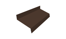 Отлив простой 50 0,5 Satin с пленкой RAL 8017 шоколад (2м)