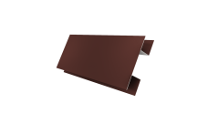 Планка H-образная стыковочная сложная Grand Line 0,5 Satin с пленкой RAL 3009 оксидно-красный (2м)