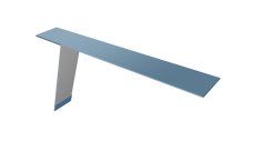 Планка карнизная фальц Grand Line 130х80 0,45 Drap TX RAL 5024 пастельно-синий (2м)