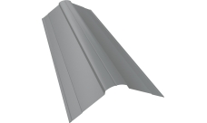 Планка конька фигурного 100х100 Grand Line 0,45 PE с пленкой RAL 7004 сигнальный серый (2м)