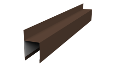 Планка опорная составная внешняя для забора жалюзи Palermo Grand Line 0,5 Atlas X RAL 8017 шоколад (2м)