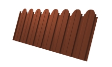 Профнастил C10B фигурный Grand Line 0,45 Drap TX RAL 8004 терракота