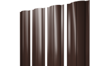 Штакетник Круглый с прямым резом Grand Line 0,45 PE-Double RAL 8017 шоколад