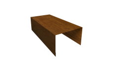 Крышка для забора из сайдинга (Блок-хаус new) 0,45 Print-double Elite Golden Wood (2,5м)