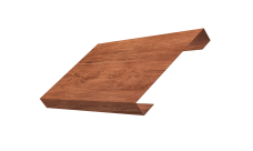 Ламель лицевая стартовая/финишная забора жалюзи Texas 80мм для калиток и ворот (с заполнением ламелями 150) Grand Line 0,45 Print Premium Rowan Wood Intense FTC