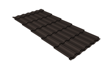 Металлочерепица "Квинта Юг" 0,5 PurLite Matt RR 32 темно-коричневый