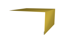 Планка околооконная простая 250х50 0,45 PE с пленкой RAL 1018 цинково-желтый (2м)