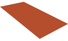 Плоский лист 0,45 Drap TX с пленкой RAL 8004 терракота