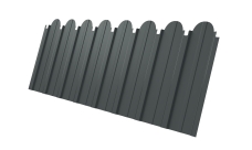 Профнастил C10A фигурный Grand Line 0,45 PE RAL 7005 мышино-серый