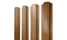 Штакетник Прямоугольный фигурный 0,45 Print Elite Golden Wood TwinColor