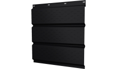 Софит металлический Классик v01 Grand Line полная перфорация 0,5 Drap TX с пленкой RAL 9005 черный