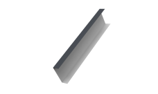 Декоративная накладка на столб универсальная 80х80 для забора жалюзи 0,5 PE RAL 7024 мокрый асфальт (3м)