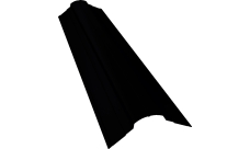 Планка конька фигурного 70х70 Grand Line 0,45 Drap RAL 9005 черный (2м)