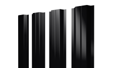 Штакетник П-образный A с прямым резом 0,5 Velur X RAL 9005 черный