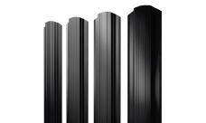 Штакетник Прямоугольный фигурный 0,5 Velur X RAL 9005 черный