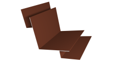 Угол внутренний сложный 90 градусов 0,5 Satin с пленкой RAL 8004 терракота (2м)