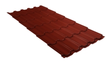 Металлочерепица "Квинта плюс" ("Kvinta plus") 0,5 Satin RAL 3009 оксидно-красный
