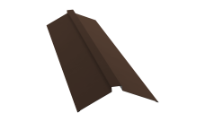 Планка конька плоского 150х40х150 0,45 Drap ST lite RAL 8017 шоколад (3м)