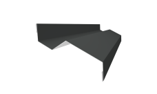 Планка примыкания внакладку 25х17х35х17 Grand Line 0,5 Satin Matt RAL 7016 антрацитово-серый (2м)