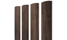 Штакетник Полукруглый Slim с прямым резом 0,45 Print Premium Almond Wood Fresh