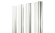 Штакетник Прямоугольный с прямым резом 0,45 PE-Double RAL 9003 сигнальный белый