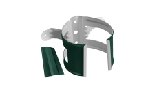 Хомут трубы металлический на дерево Grand Line ПВХ зелёный (RAL 6005)