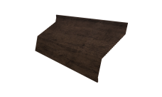 Ламель забора жалюзи Milan new gofr 0,45 Print Elite с пленкой Antique Wood TwinColor