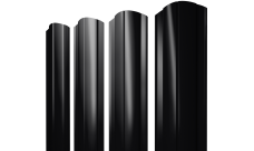 Штакетник Круглый фигурный Grand Line 0,5 Satin RAL 9005 черный