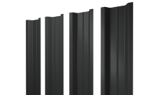 Штакетник П-образный B с прямым резом 0,45 Drap ST RAL 7016 антрацитово-серый