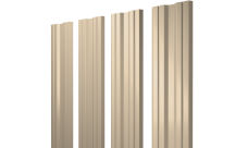 Штакетник Твин с прямым резом Grand Line 0,45 Драп ТХ RAL 1015 светлая слоновая кость