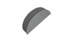 Заглушка малая торцевая 0,45 PE RAL 9006 бело-алюминиевый