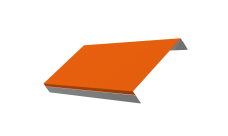 Ламель обратная стартовая/финишная забора жалюзи Texas 50мм для калиток и ворот (с заполнением ламелями 150) 0,45 PE RAL 2004 оранжевый