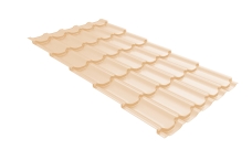 Металлочерепица "Квинта плюс" ("Kvinta plus") 0,5 Satin RAL 1015 светлая слоновая кость