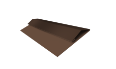 Планка стартово-финишная Экобрус Grand Line 0,45 Drap TwinColor RAL 8017 шоколад (2м)